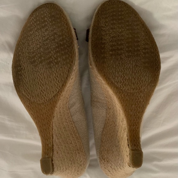 MICHAEL KORS LINEN espadrille wedges womens size 10 - Picture 11 of 15